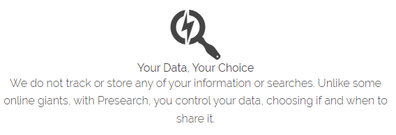 Presearch your data your choice