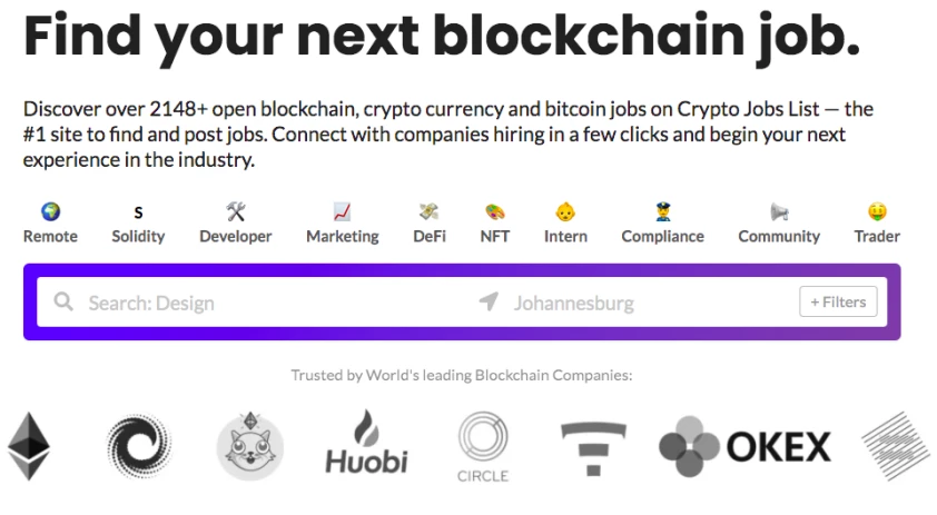 Source: Crypto Jobs List