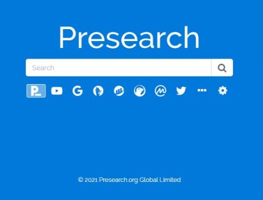 Presearch Home Page