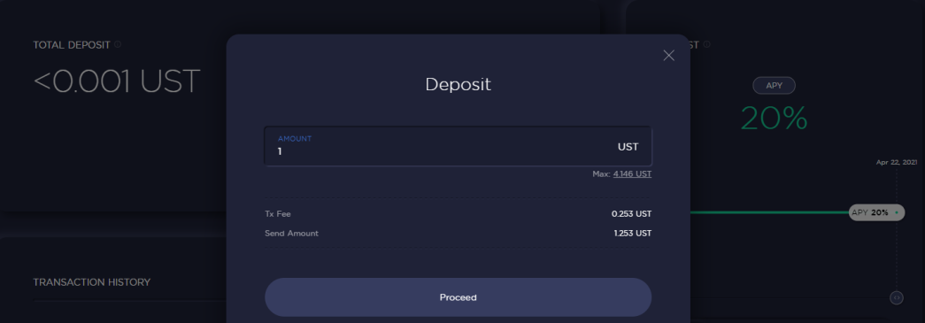 deposit UDT