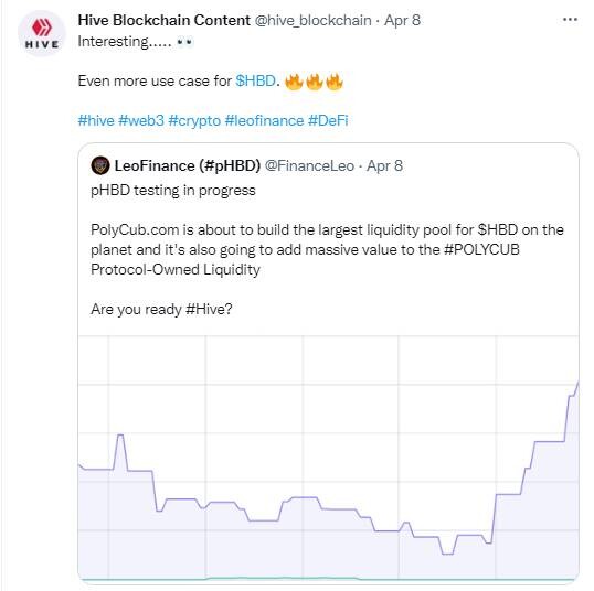 hive hbd stablecoin defi polycub blockchain crypto