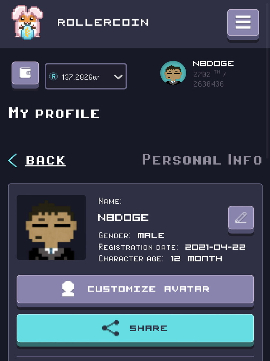 RollerCoin has changed my registration date 3 times, first it was 4-23-2021, then 4-4-2021, and now 4-22-2021