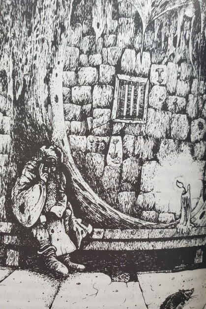 Prisoner - Art by John Blanche for Sorcellerie!