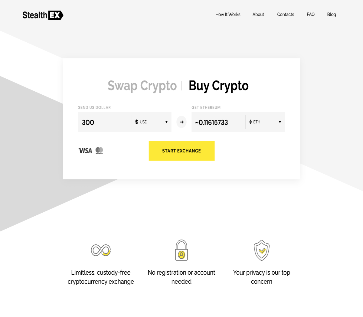 Buy Ethereum With Credit Card On StealthEX