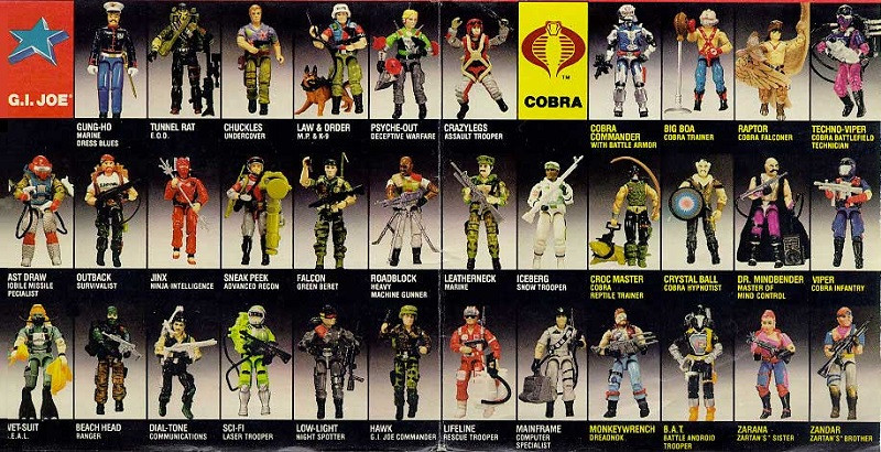 GI Joe Toys - The Soldiers / Action figures of 1987