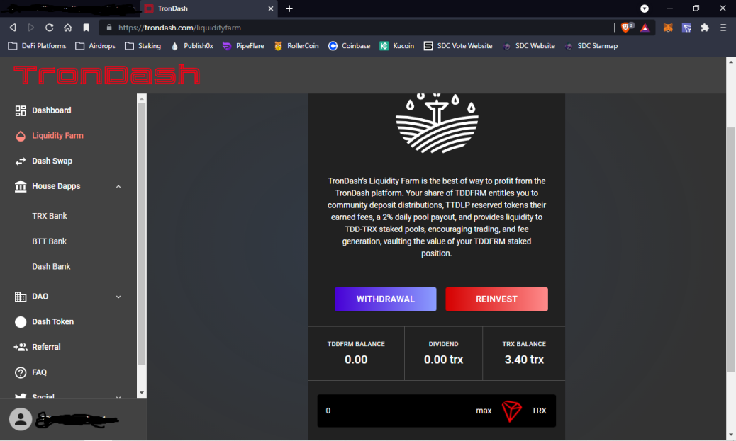 TronDash Banking