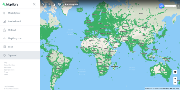 Mapillary Website Interface
