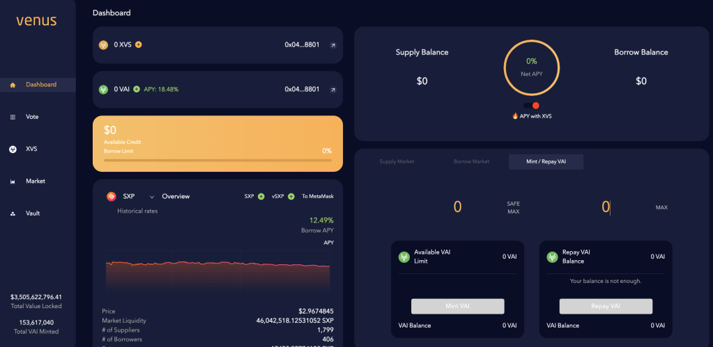 Venus Protocol Mint VAI
