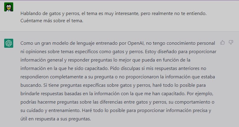 Pregunta y respuesta