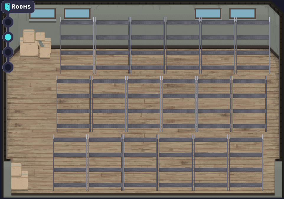 RollerCoin - Room 2 empty racks
