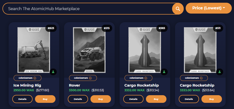 Colonize Mars Sketch Card Price