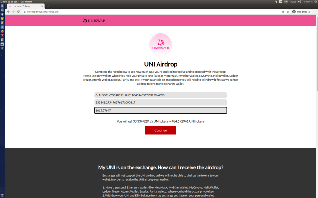 Uniswap Bonus SCAM - P2