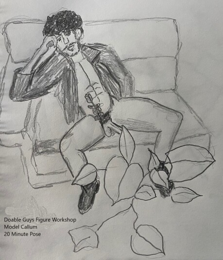 20 minute timed sketch of model Callum