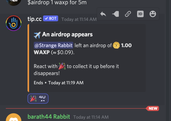 WAX Airdrop announcement