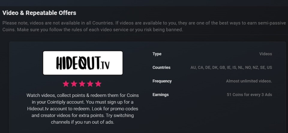 Cointiply Vids
