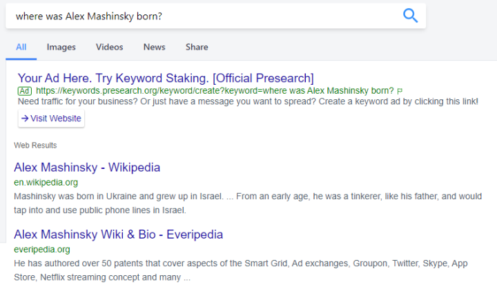 DSearch search results