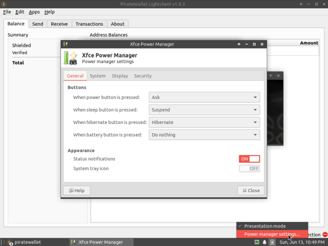 Proof Ghostship uses XFCE