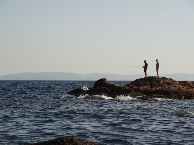 Around Athens - Vouliagmeni - Beaches - On The Rocks - Fisherman