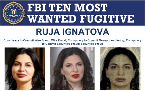 FBI Most Wanted Poster of Ruja Ignatova