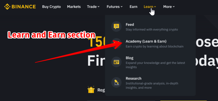 binance bonus learn and earn