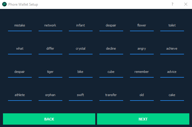 Parole seed mnemoniche - I portafogli nuovi ed esistenti possono utilizzare questa funzione