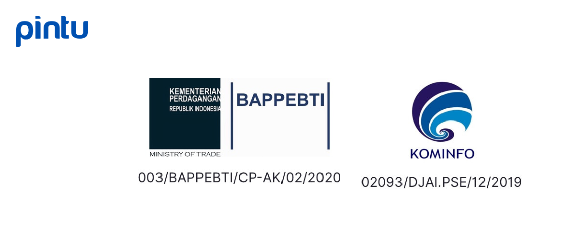 image of Pintu's BAPPEBTI and KOMINFO legal number