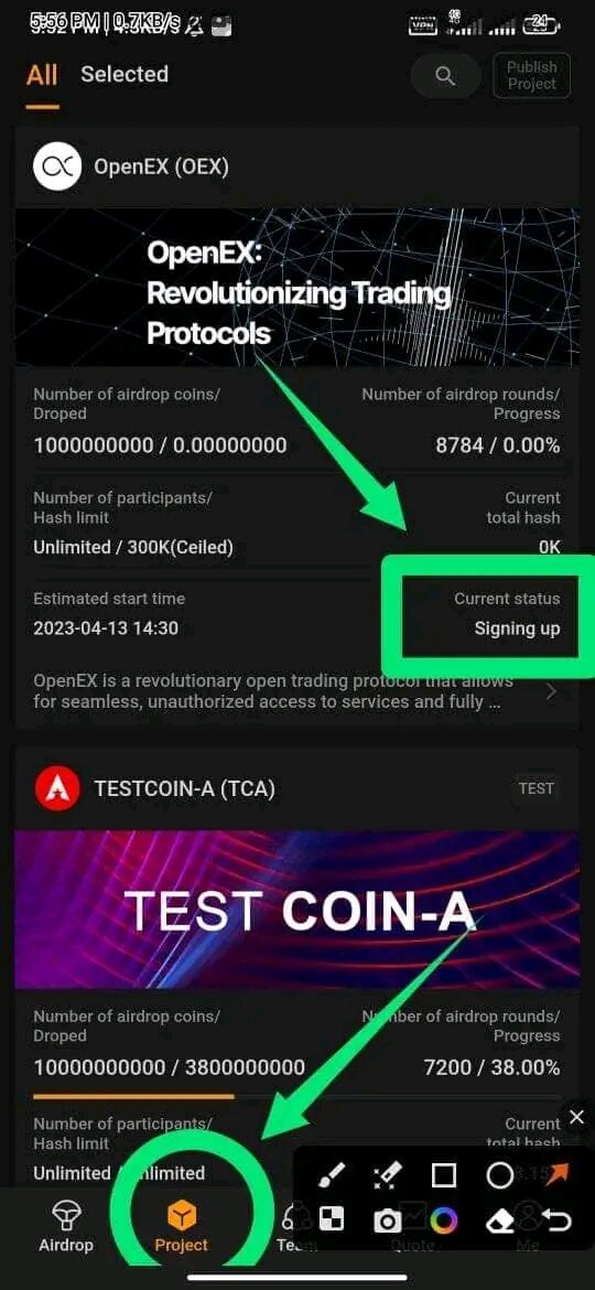 Click here to sign in for the airdrop.