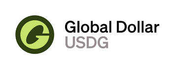 Glo Dollar (Global Dollar) logo, featuring a clean, modern design with a white circular icon. It symbolizes a socially-driven stablecoin aimed at creating financial inclusion and funding global development causes.