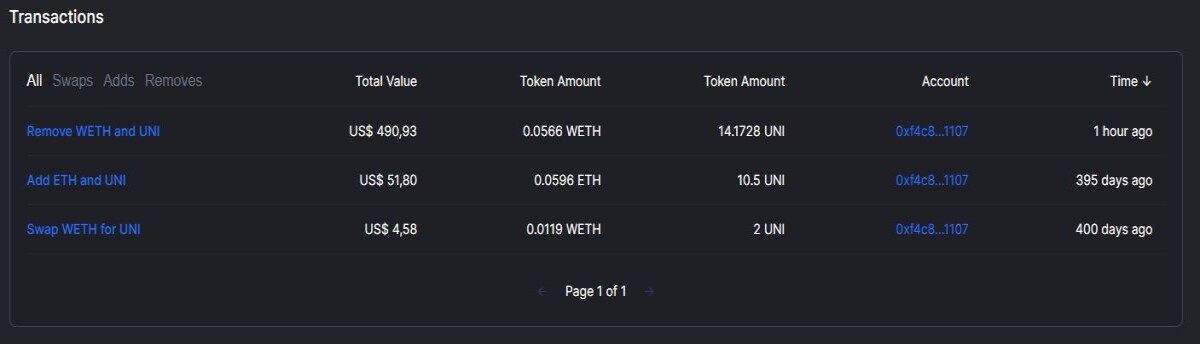 Removing funds from Uniswap1