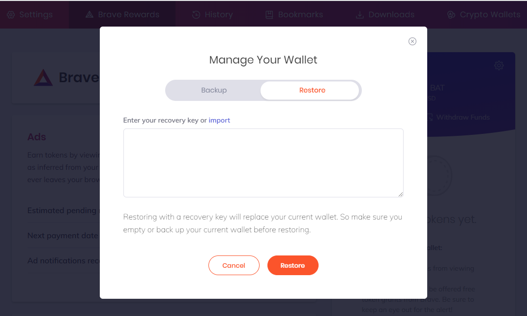 Managing you Wallet