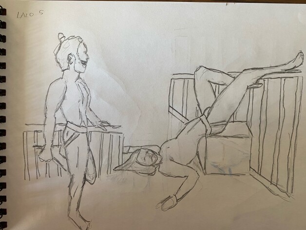 two 5-minute sketches of Lalo - Pencil
