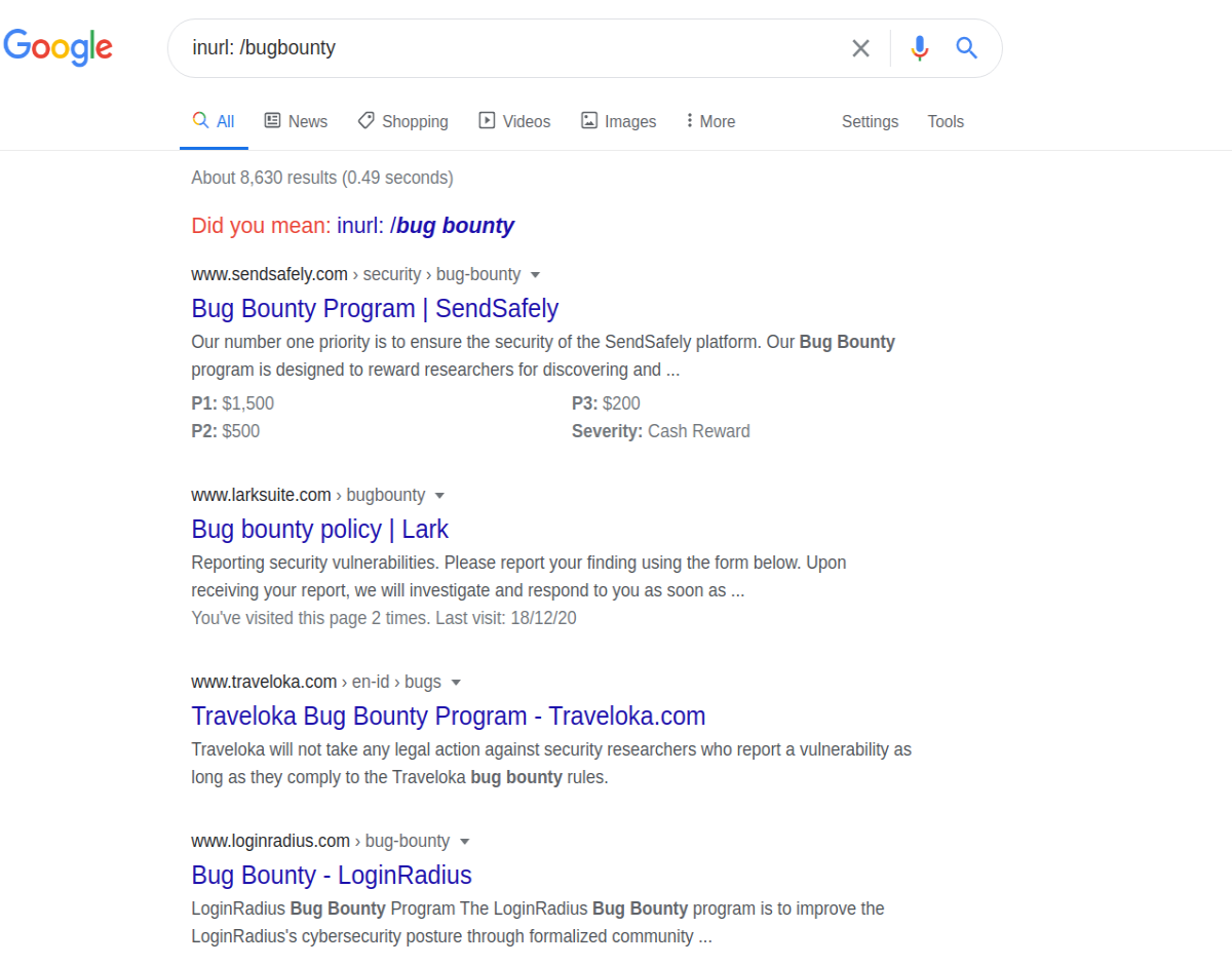 finding targets with google dorks