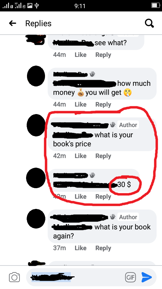 price that person asked