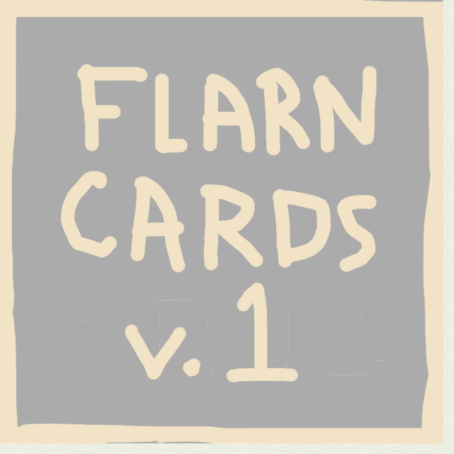 back side of Flarn Card 1 though 3