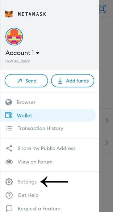 Enter the Settings