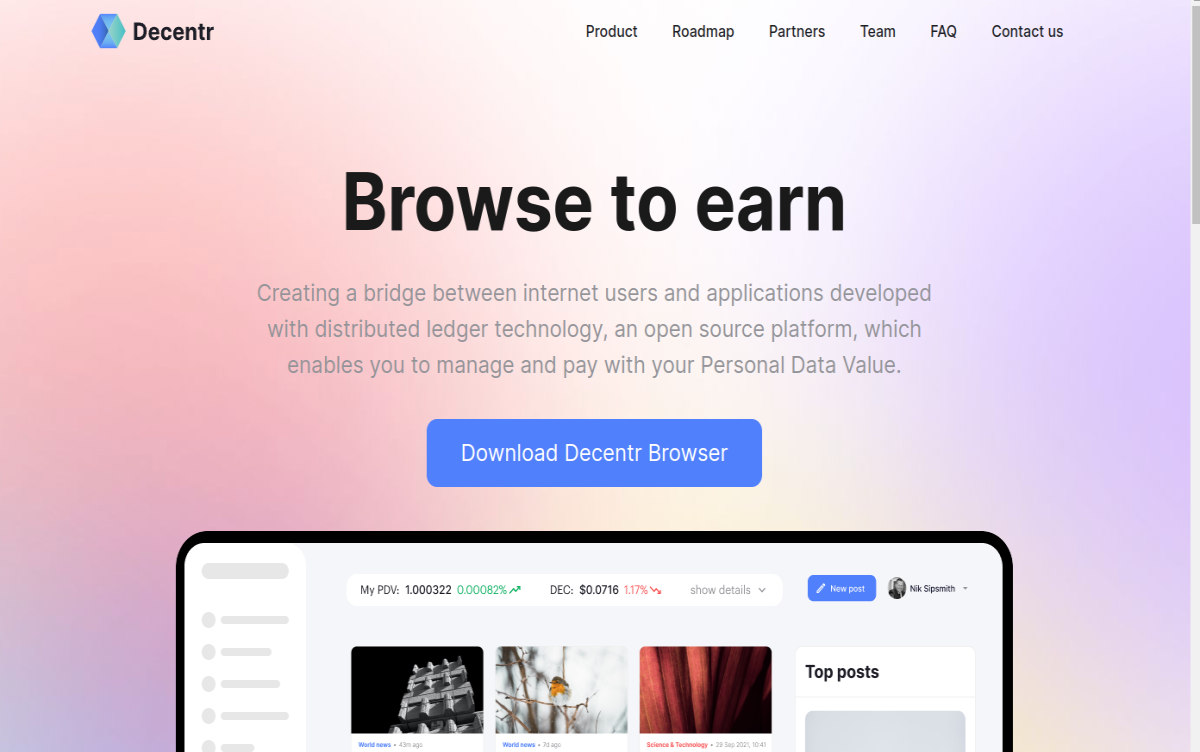 Decentr Website