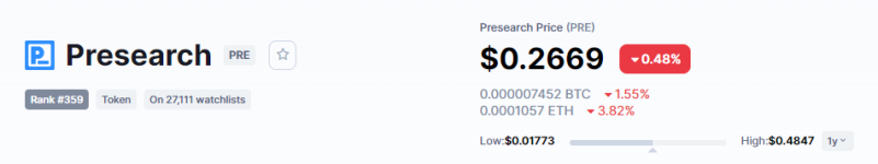 Presearch - Decentralized Search Engine