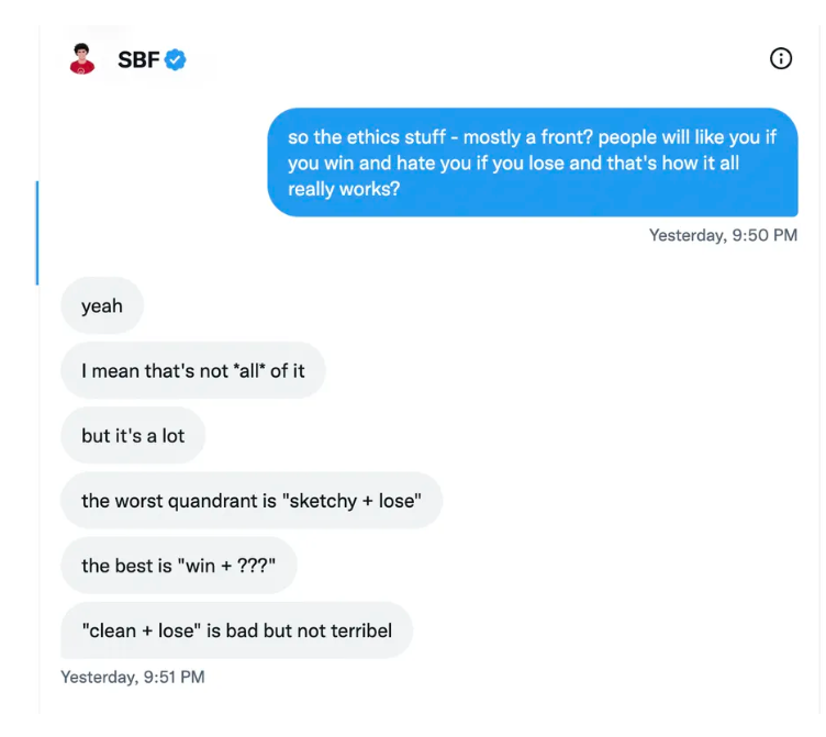 Leaked Chat involving SBF (Sam Bankman-Fried)