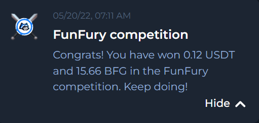 FunFury competition win