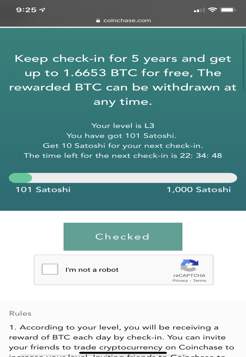 Bonus for logging in daily