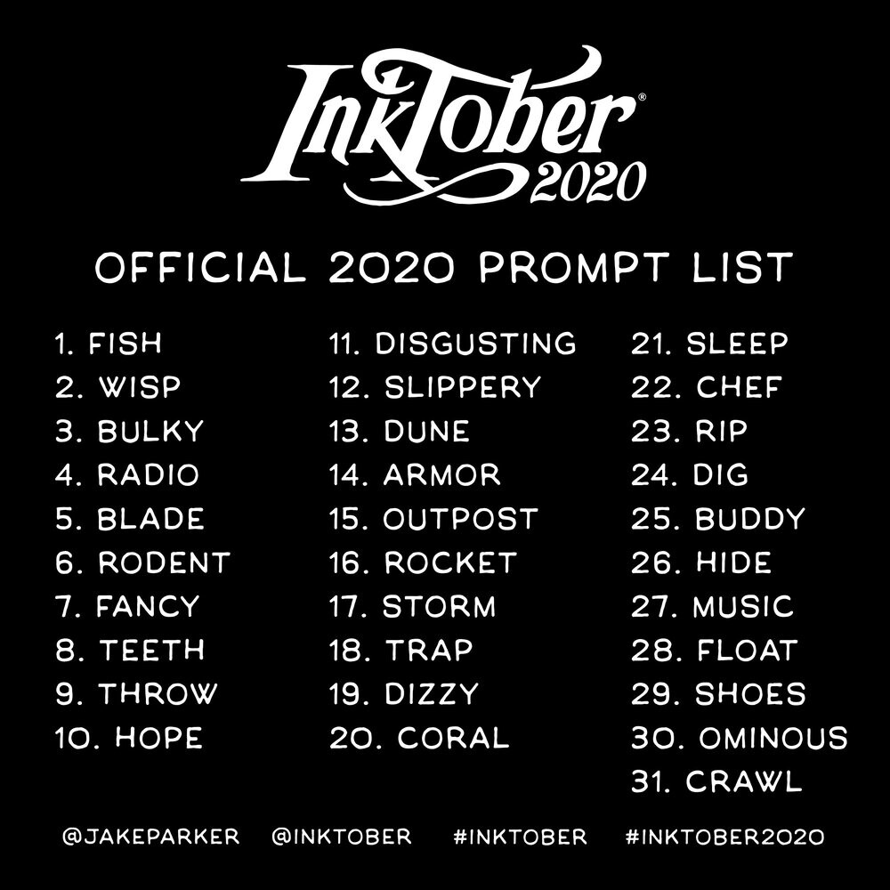 Official 2020 prompt list