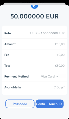 Swipe Funding - Confirm