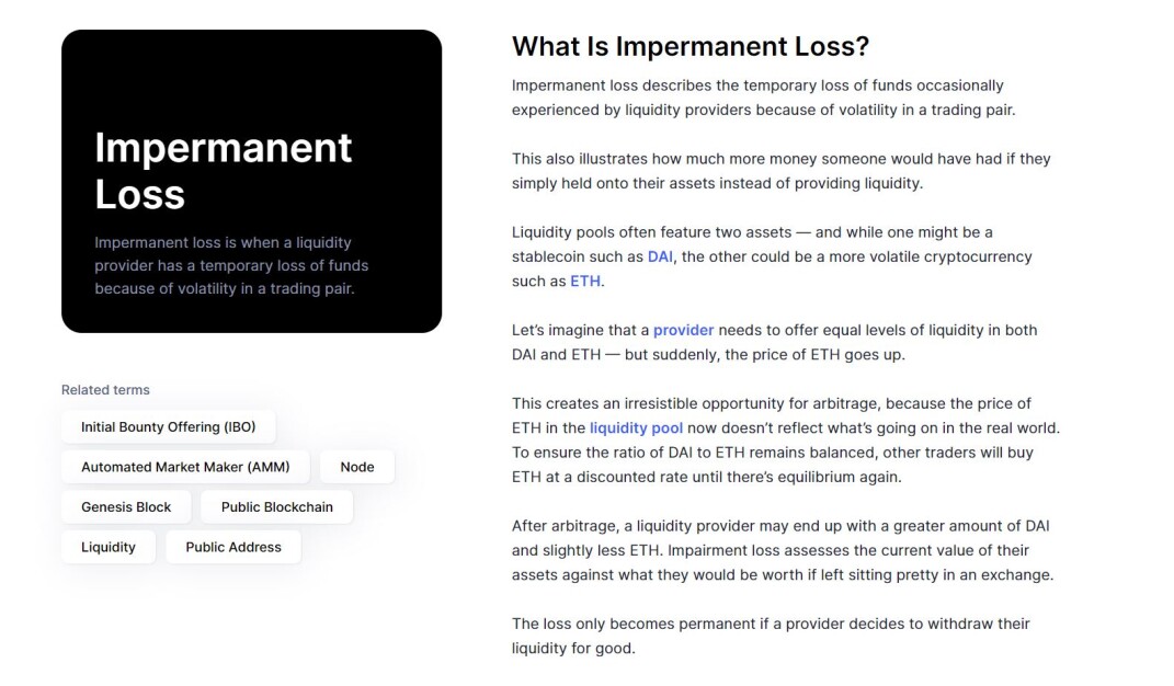 impermanent loss explained