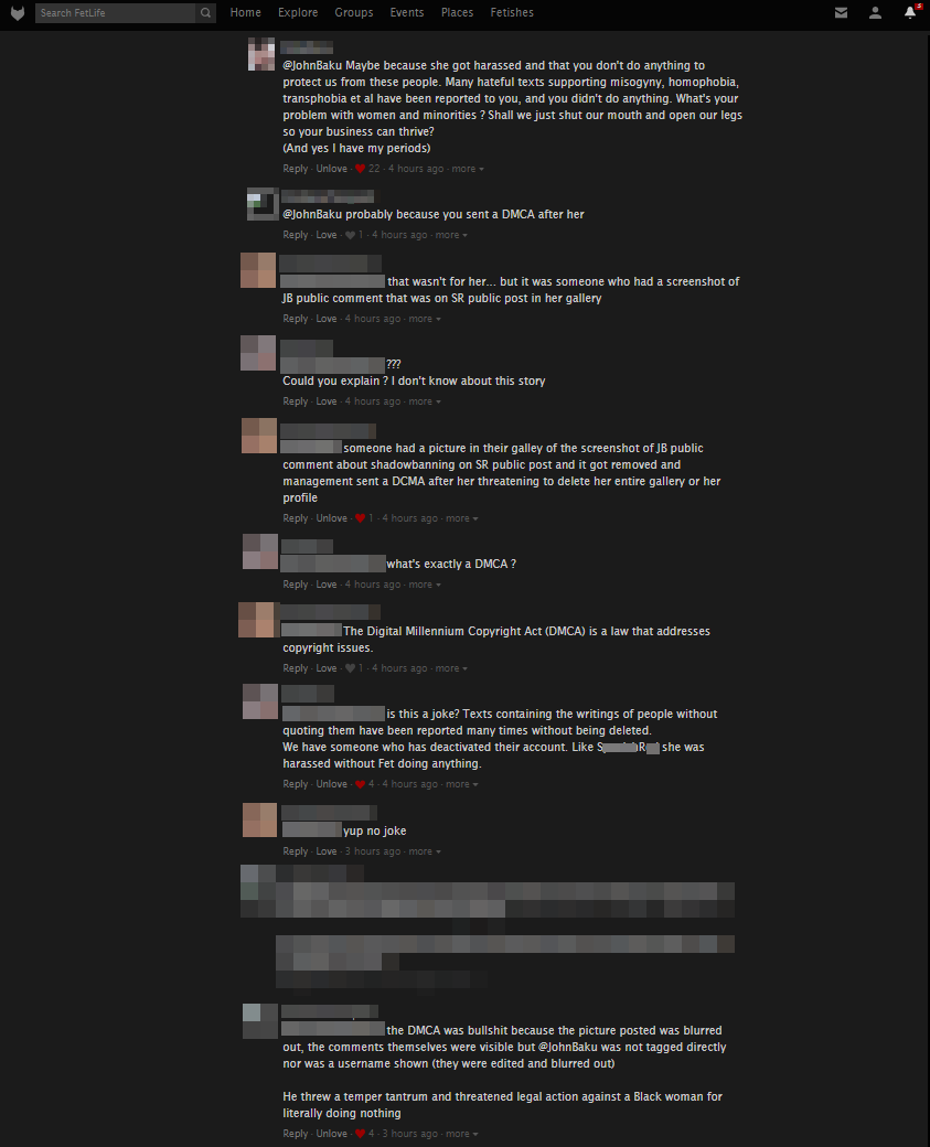 Users on the site call out John baku over his actions