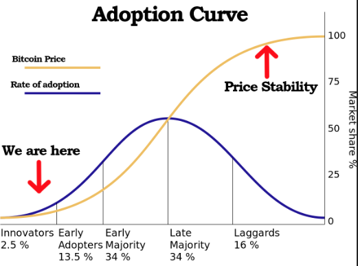 Bitcoin adoption curve