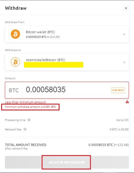 Withdraw Options