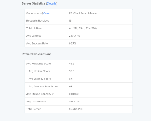 Search Node Statistics