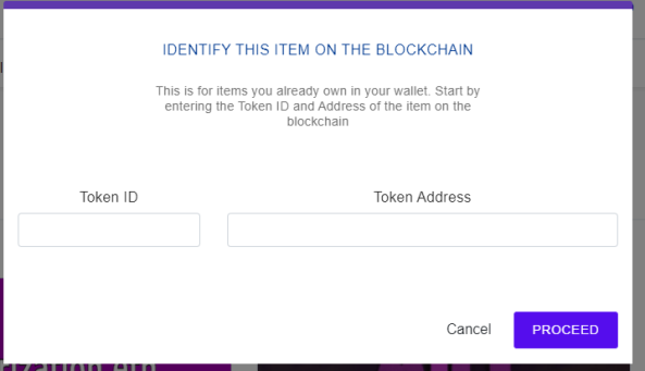Required NFT info