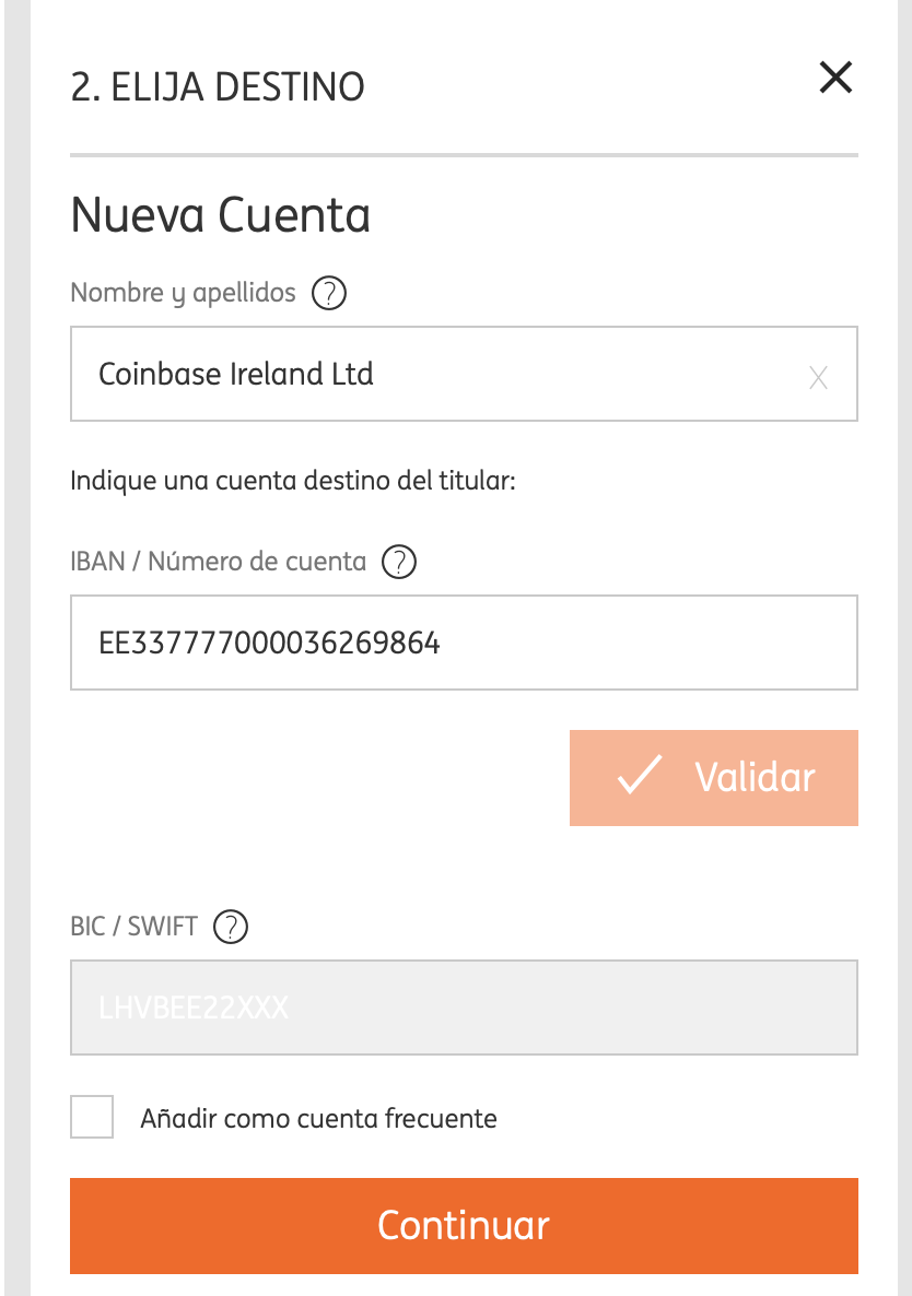 coinbase bank account transaction