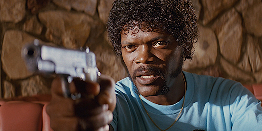 Samuel Jackson with a gun